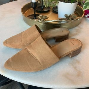 Tan Suede Mules